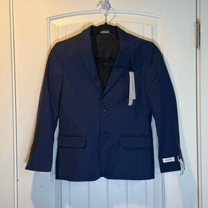 Calvin Klein Boys Slim Fit Deep Blue Wool Blend Suit Separates Size 10